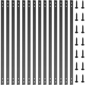 Akenow 51 Pack Deck Balusters for Deck Railing, 36"X1" Heavy Duty Cast Iron Stair Railing, Flat Straight Baluster with Screws, Compatible with Wood & Composite Deck for Porch, Fence, Patio