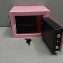Goldenkey Small Kids Safe for Money, Digital Mini Safes with Keys&Code for Cash, Safe Box for Personal Items for Home, 6.69"D x 9.05"W x 6.69"H, Pink