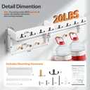 Key Holder Wall Mount with Shelf, 4 in 1 Coat and Key Hanger with Metal Hooks, Entryway Wall Mounted Shelf with Mail Holder for Living Room, Bedroom (White)