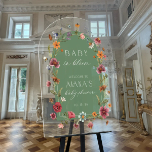 Baby Shower Sign Baby In Bloom Baby Shower Welcome Sign, Wildflowers Baby Shower Sign 