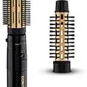 Conair 2-in-1 Hot Air Curling Combo, Includes 1.5-inch Curl Brush and 1-inch Aluminum Bristle Brush