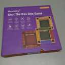 1-4 Players Shut The Box Dice Game, Traditional Wooden Pub Bar Board Game, Family Classics Tabletop Version Games for Classroom, Party, or Pub