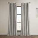 HPD Half Price Drapes Heritage Plush Velvet Curtains 84 Inches Long Room Darkening Curtains for Bedroom & Living Room 50W x 84L, (1 Panel), City Grey