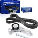 JC Whitney JFBAJCWTBK00156 Engine Serpentine Drive Belt Kit - Compatible with Chevrolet Cruze 2012-2015, Cruze Limited 2016-1.4L