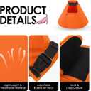AOFITEE Large Dog Cone, Soft Dog Cone Collar to Stop Licking with Buckles (Red)