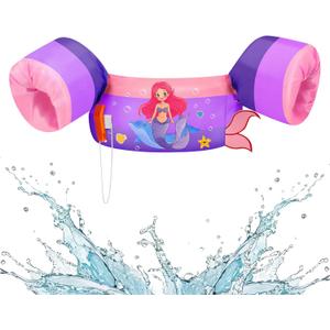 HeySplash Swim Vest for Kids, Toddler Pool Floaties Fit 22-30-40-50-60-66 Lbs, Children Puddle Swimming Jumper Jacket with Safety Buckle, Water Wing Arm Pool Float for Boat Swim Trainer Boy Girl 3-5-6