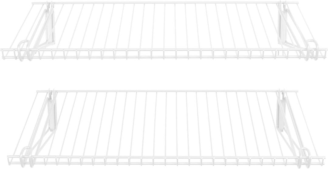 Rubbermaid Configurations 26" Shelving Kit, Set of 2 Shelves, White, Expandable, Organization for Home/Laundry/Bathroom/Mudroom/Pantry/Linen Closet/Garage