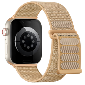 Lenrao Sport Loop Compatible with Apple Watch Bands for Men Women 44mm 45mm 46mm 49mm 42mm, Sof tNylon Wrist Straps for iWatch Bands for Series 11/10/9/8/7/6/5/4 Ultra SE 3/2/1 MilkTea