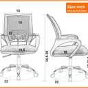 FDW Ergonomic Office Chair Home Desk Chair Task Mesh Computer Chair Gaming with Back Lumbar Support Armrest Modern Swivel Modern Adjustable Rolling Executive Mesh Chair for Women Men (Black), 5659.5100.5cm