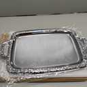 Rectangular Silver Serving Tray - Vintage Metal Tray for Whiskey - Dining Tableware and Decorative Platter Perfect for Entertaining and Home Decor