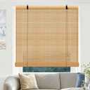 Bamboo Window Blinds, Roll Up Bamboo Blinds for Indoor Windows 30Wx72L Light Filtering UV Protection Natural Bamboo Shades, Easy to Install for Home&Office