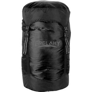Frelaxy Compression Sack, 40% More Storage! 11L/18L/30L/45L/52L Compression Stuff Sack, Water-Resistant & Ultralight Sleeping Bag Stuff Sack - Space Saving Gear for Camping, Hiking (Medium, Black)