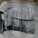 Nttopship Grey Black White Gradient Print Comforter Set Queen Size,Abstract Art Bedding Set,Patchwork Printed Quilted Set for Teens Adult,with 1 Comforter and 2 Pillow Case