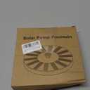 Solar Fountain, 1.5W Solar Bird Bath Fountains Pump Floating Solar Powered Water Fountain with 6 Nozzles and Fixer, Solar Fountain for Bird Bath, Outdoors, Garden, Pond, Pool, Black