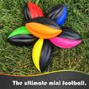 Mini Football Pack - 5 Spiral Small Foam Footballs for Kids (Red, Yellow, Blue, Pink, Orange, Green)