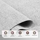 Allesin zen No Drill Cordless Roman Shades 31" x 64" Grayish White, 100% Blackout Linen Fabric Window Blinds, Thermal Insulated Room Darkening for Bedroom, Safe for Kids & Pets