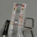 SUPOIX Compatible with Apple Watch Band 40mm + Case, Women Jewelry Bling Diamond Rhinestone Replacement Metal Strap &Soft TPU Protector Case for iWatch Series 6/ 5/ 4/ se(Silver)