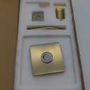 Brushed Gold Shower Faucet Set Bathroom Rainfall 8 Inch Shower Head System Single Handle Shower Trim Kit with Rough-in Valve (6.7 Inch shower arm, Brushed Gold)