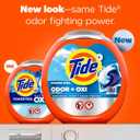 Tide Odor Defense + Oxi Laundry Detergent Pacs, Original Scent, 63 Count, Advanced Odor + Stain Fighter