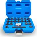 22PCS Wheel Lock Nut Key Kit - Compatible with Audi 2002-2012, Anti-Theft Lug Nut Removal Tool & Screw Remover (22pcs Socket Set)