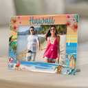 TIRYWT Hawaii Travel Picture Frame, Acrylic Photo Frame, Beach Theme Frame, Hawaii Family Vacation Picture Frame, Gifts for Couples, Couple Picture Frames 4x6 -Q02