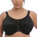 Elomi Womens Energise Sports Bra: High Impact Support. Non-Compression Design, Racerback Option.  Sizes 38 J,