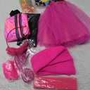 AOTHSO 18 Pieces 80s Outfit for Kids Girls 80s Costume Accessories Set Halloween Cosplay 1980s Party S