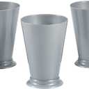 Fun Express Mint Julep Cups Silver Disposable Plastic - Set of 12 Premium 10oz Cups for Kentucky Derby Party Supplies | Perfect for Derby Parties, Cocktail Events & Southern Themed Celebrations