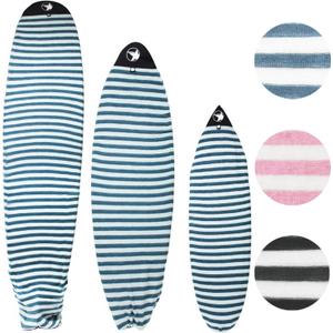 Surf Squared Surfboard Sock Cover and Paddleboard Cover - Lightweight Stretch Protective Surfboard Bag - Surfing Accessories - Shortboard, Longboard, Hybrid, Wakesurf, Standup Paddleboard SUP (5'8" Hybrid, Aqua)