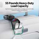 2 PCS Car Headrest Hook Safe Foldable Hidden Seat Hooks, Strong Load Capacity ABS Seat Hanger for Purse Bag Bottle Storage Organizer, for BMW 3 4 5 X1 X3 X5 Accessories with Sporty 3-Color Logo