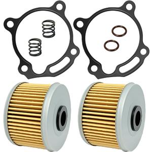 2 Pack Oil Filter & Cover Gasket & Springs Compatible with CBR250R CRF250L CRF250RL CRF250RLA CRF300L CBR300R CB300F Rebel 300 CMX300 CBF300N CBF300NA 15410-KYJ-902 15414-KF0-000