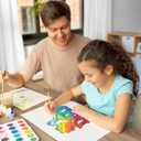 3 x Wooden DAD Letter Ornaments to Paint 7 Inch, Large Size Father's Day Wooden Daddy Cutout DIY Blank Unfinished Wood Father's Gifts Ornament for Crafts Hanging Decorations