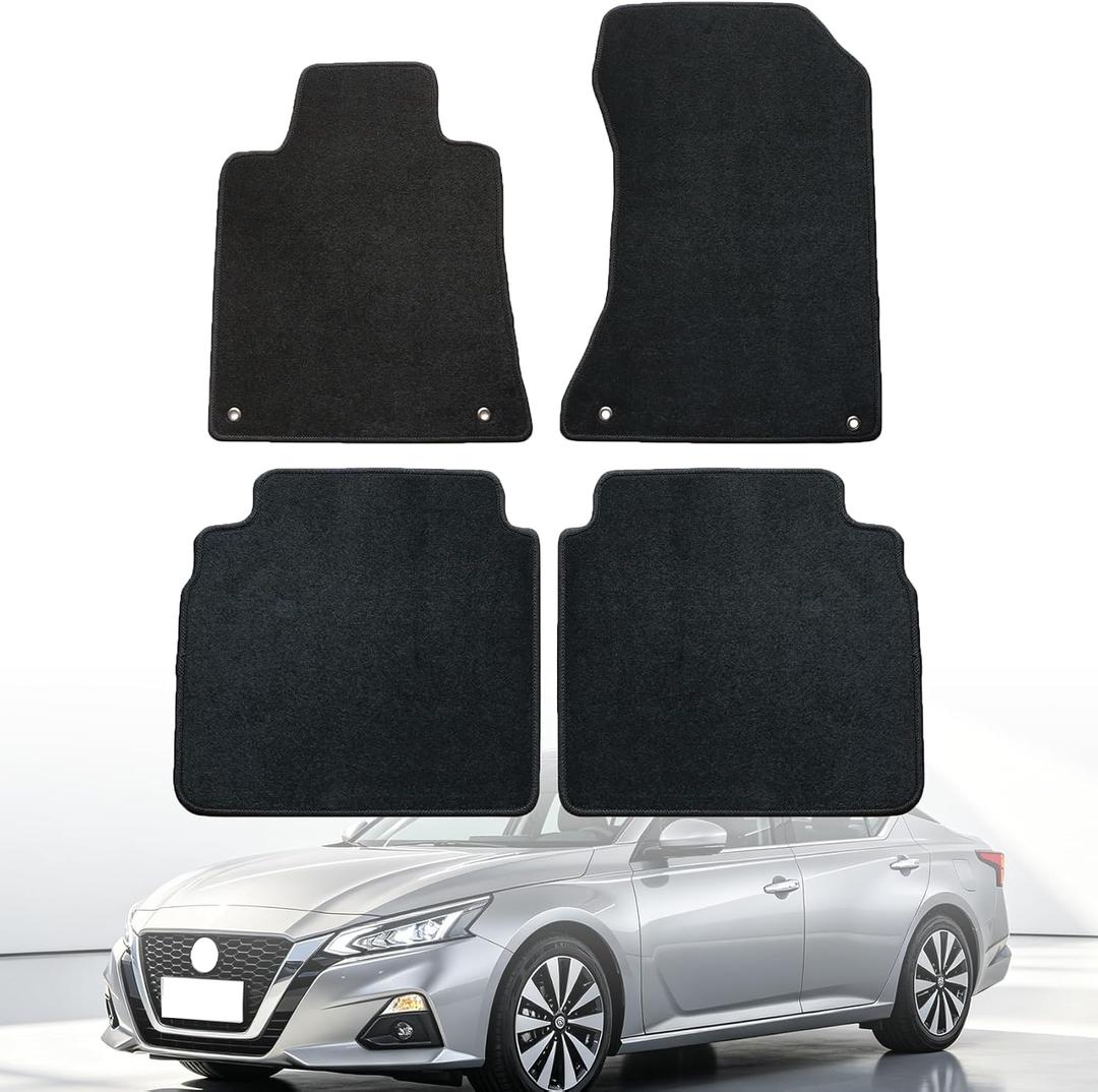 GXARTS Waterproof Car Floor Mats Carpet Full Set Fit for Nissan Altima 2019 2020 2021 2022 2023 2024 2025 | All-Weather Protect, with Anti Sliding Back