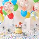 24 PCS Balloon Weights Metallic Anchor, Balloon Holder Heavy Weights with and 1 Roll Iridescent Crimped Ribbon for Balloons Table Party Favor Birthday Decor(Silver)