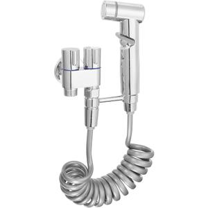 uxcell Handheld Toilet Bidet Sprayer for Toilet, Bidet Attachment Bidet Toilet Sprayer Head Adjustable Water Pressure Control Hand Sprayer Kit for Bathroom Toilet