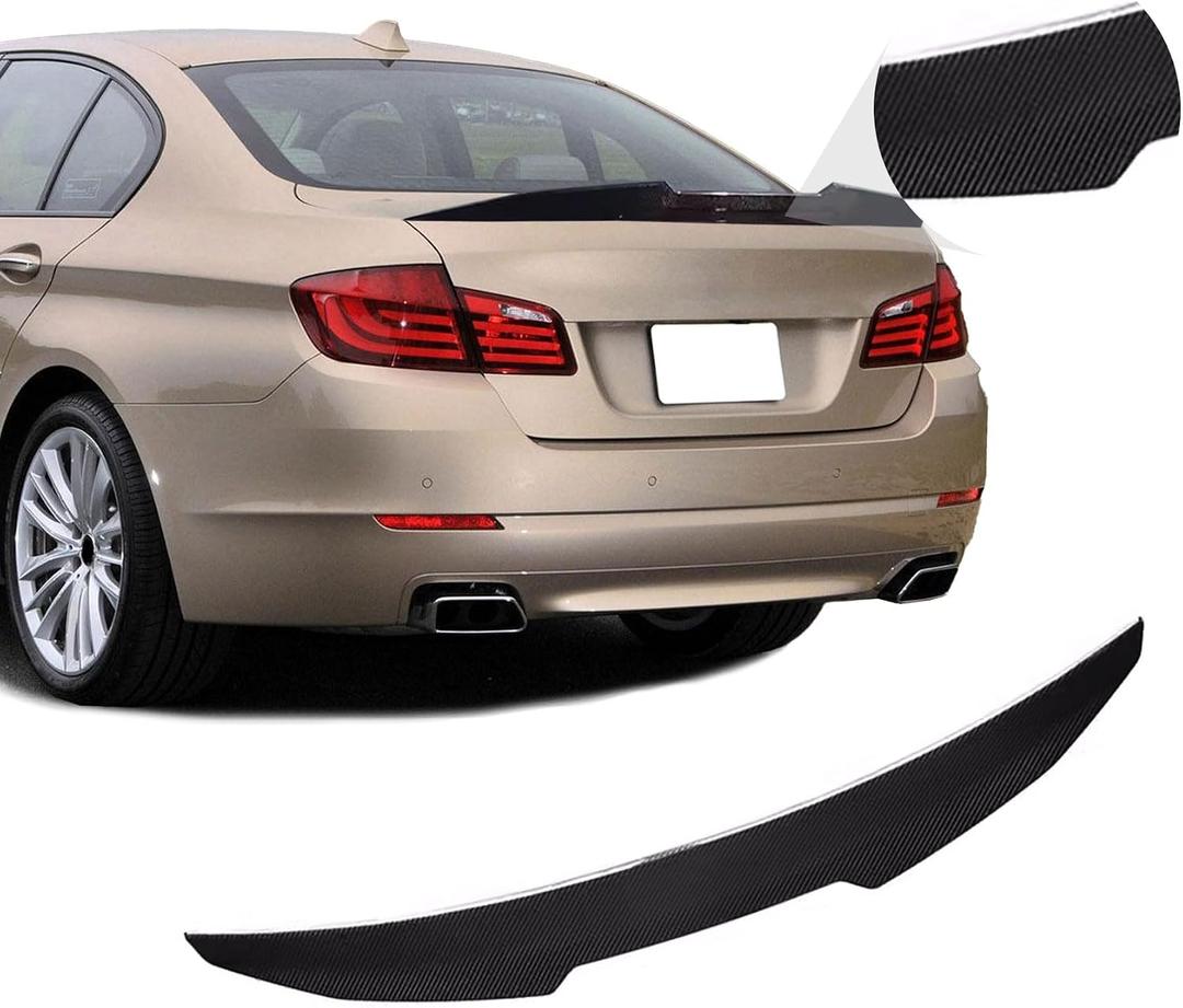 Rear Spoiler Wings for BMW 5 Series F10 4 Door Sedan & F10 M5 2010-2016 Trunk Spoiler Wing Trunk Tail Rear Trunk Lid,Carbon Fiber Style Performance
