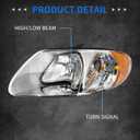 Headlight Compatible with Grand Caravan Town & Country 2001-2007