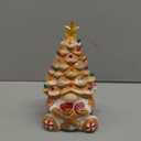 Hodao Christmas Gnome Figurine with Gingerbread House | Holiday Elf Decoration with Santa Beard, Snowflake Hat – Christmas Tabletop Ornament for Home, Fireplace Mantel & Holiday Decor