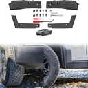 BestEvMod 4PCS Upgrade Wheel Fairing Delete Covers Replacement Kit Compatible with Tesla Cybertruck 2025 2024 Off-Roading Protection Custom Fit