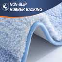 OLANLY Bathroom Rugs Mat 30x20, Extra Soft Absorbent Microfiber Bath Rugs, Rubber Backing, Quick Dry, Machine Washable Bath Mats for Bathroom Floor, Tub and Shower, Home Decor Accessories, Light Blue