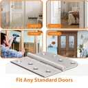 24 Pack Brushed Nickel Door Hinges, 4 Inch Heavy Duty Hinges with 5/8" Radius & Square Corners, Satin Finish, Removable Pin, Quiet for Interior & Exterior Doors