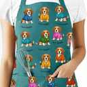 Beagle Aprons for Dog Lover, Adjustable Neck Strap Kitchen Chef Apron