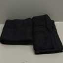 GLAMBURG 100% Cotton 2 Pack Oversized Bath Towel Set 28x55 Inches, Ultra Soft Highly Absorbant Compact Quickdry & Lightweight Large Bath Towels, Ideal for Gym Travel Camp Pool - Black