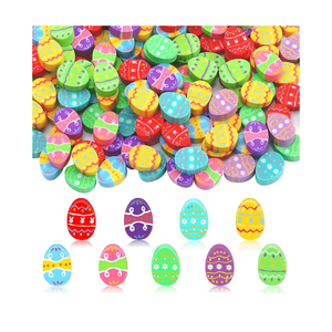 JUNEBRUSHS 150 Pcs Easter Egg Erasers Bulk, 9 Styles Mini Cute Rubber Erasers for Classroom Prizes, Party Favors Easter Egg Hunt Gifts Stationery Easter Basket Filler 2 pack
