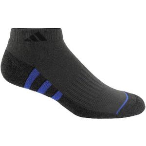 adidas Men's Superlite Stripe Low Cut Socks, Heather Dark Grey/Black/Night Grey, Large