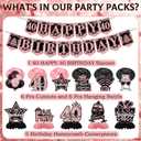 40th Birthday Decorations - 12 PCS Rose Gold Happy 40th Birthday Banner 40th Hanging Swirls Streamers Surprise 1986 Honeycomb Centerpieces Table Decorations for Birthday Party Supplies Favors