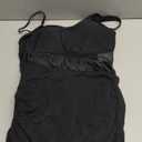 VIMPUNEC Women Sexy One Piece Swim Dress Tummy Control Swimsuits One Shoulder Mesh Bathing Suit Skirts (Large)