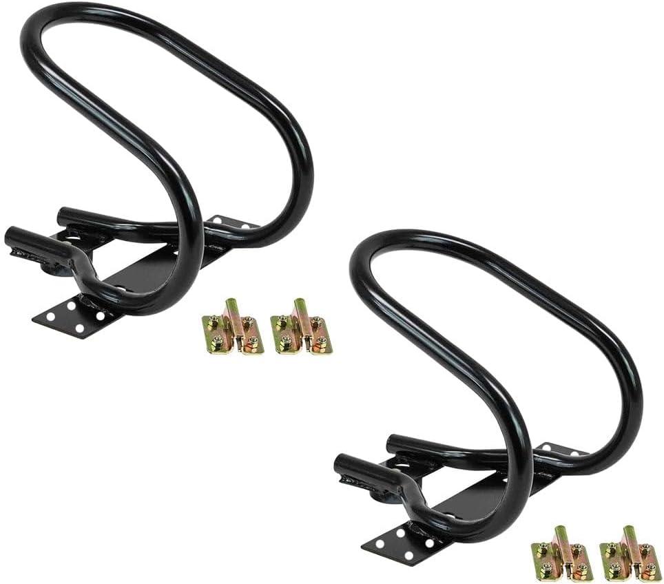 Mytee Products 7" Motorcycle Wheel Chock Steel for E-Track/X-Track System - Black (2 Pack)