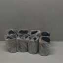 Domensi 5.91 in High Farmhouse Vase Decor Galvanized Metal Flower Vase with Twine Bow Vintage Rustic Tin Flower Buckets for Artificial Floral Table Container DIY(Iron Color,8 Pcs)