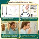 Double Sided Mirror to See Back of Head Self Haircut Mirror 360 Rotating, 6.7" Standard and 5X Magnification, Self Cut Hands Free, Adjustable Neck Strap for Hair Cutting Braiding Makeup Travel